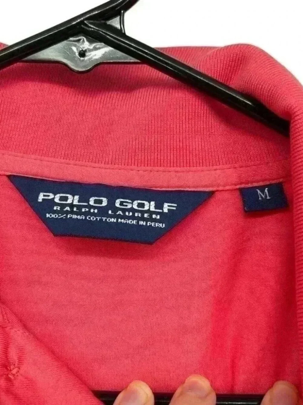 Polo Golf Ralph Lauren Pima Cotton Polo Shirt Men M Red Logo